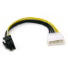 Захранващ кабел Molex 4 Pin to 6 Pin PCI-Express 20 cm